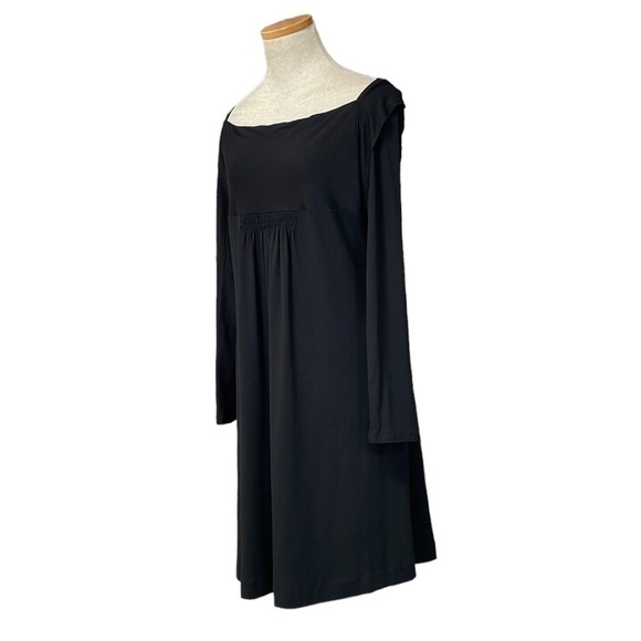 Trussardi Jeans NWT Midi Dress Long Sleeve Rectangle Neck Black Size X Large XL - Picture 3 of 16